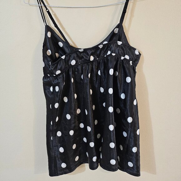 Lola & Coco by La Senza Black Polka Dot Top - Size M - Picture 2 of 5